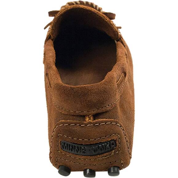 NEW MINNETONKA men\'s cowhide driving moccasin in brown ruff